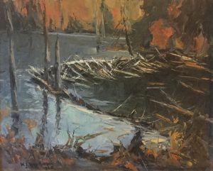 Photo of William John Hopkinson painting called Beaver Dam, near Birchy Lake, Haliburton